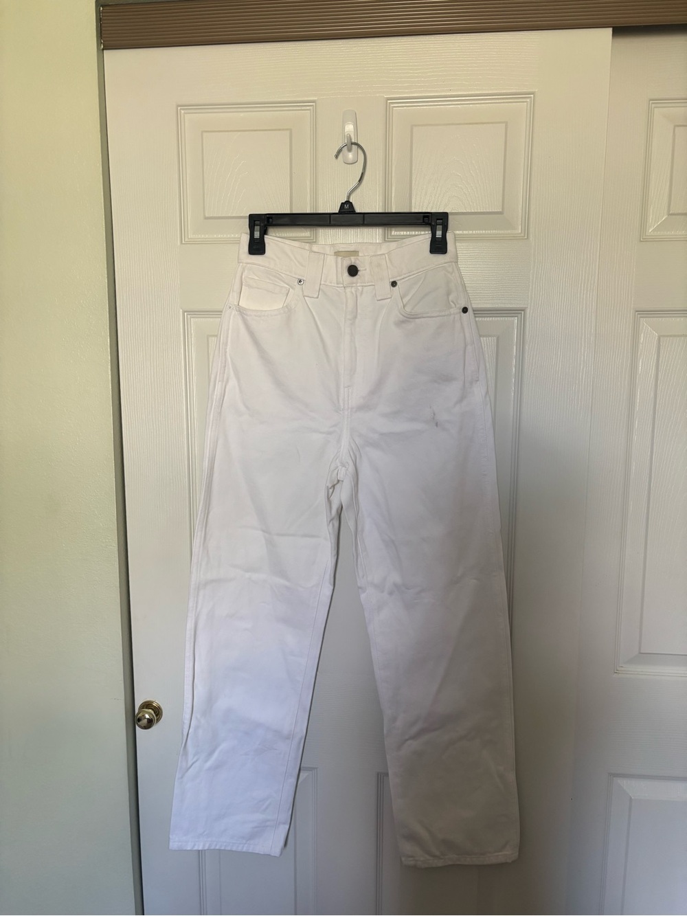 Khaite Shalbi High Waisted White Jeans 100% Cotton Size 27